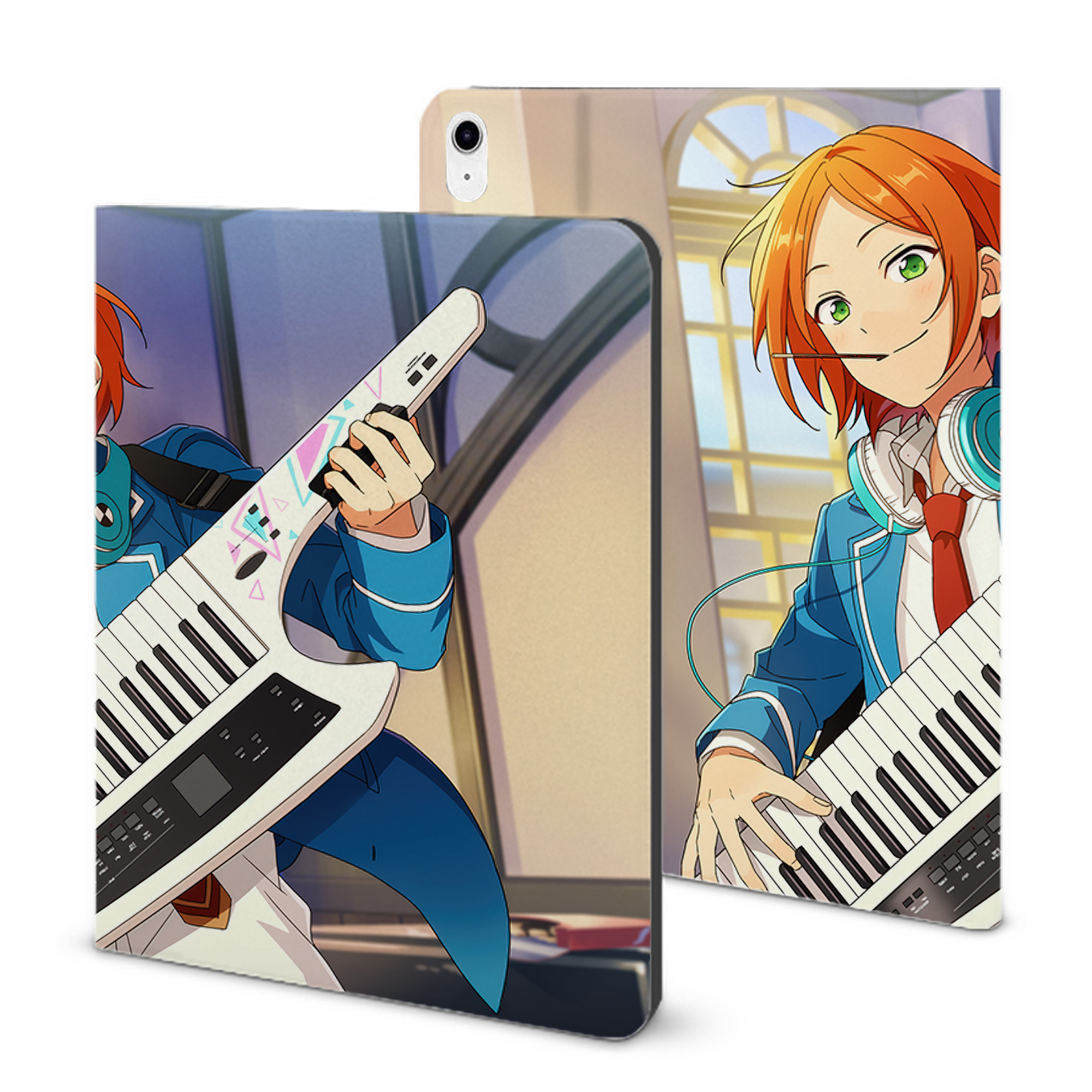 （画像用） あんさんぶるスターズ! Ensemble Stars IPad ケース ブック型 PUレザー TPU 耐衝撃 軽量 薄型 ペン収納なし 全面保護 IPad 各モデル対応